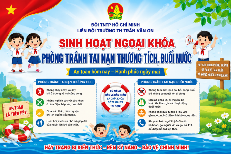 Tuyên truyền phòng tránh tai nạn thương tích, đuối nước năm 2025 - 2026